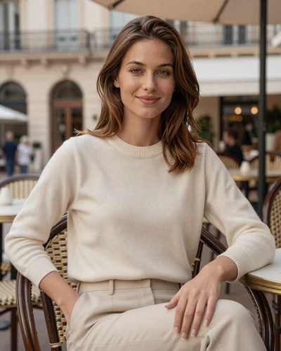 Isabelle, 31, from Monaco-Ville, woman at elegant European cafe